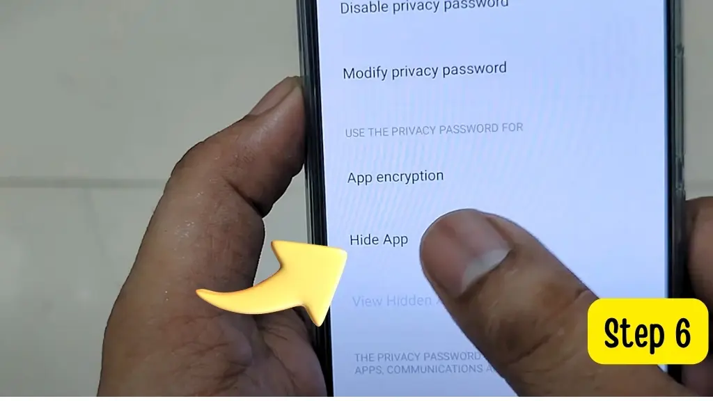 Vivo App Hide Setting - Step 6